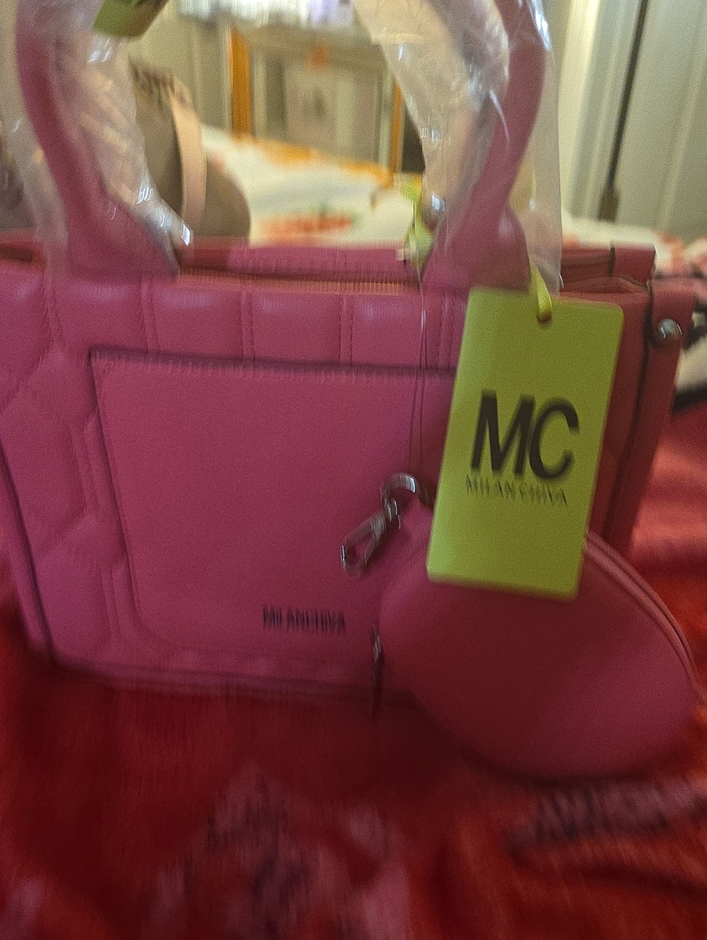 Pink Quilted Western Top-Handle Shoulder/crossbody Bag With Coin Purse! NWT